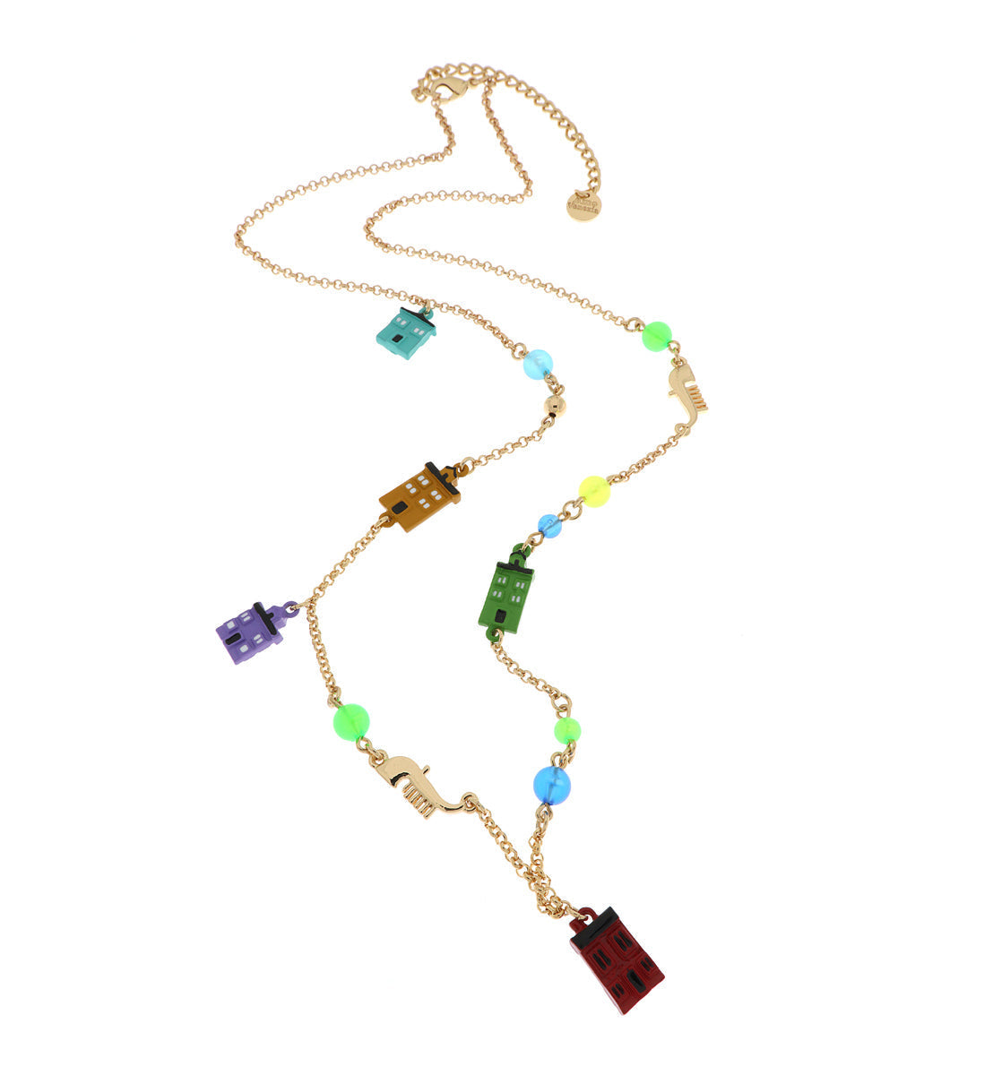 Collana in Metallo con case colorate di Burano