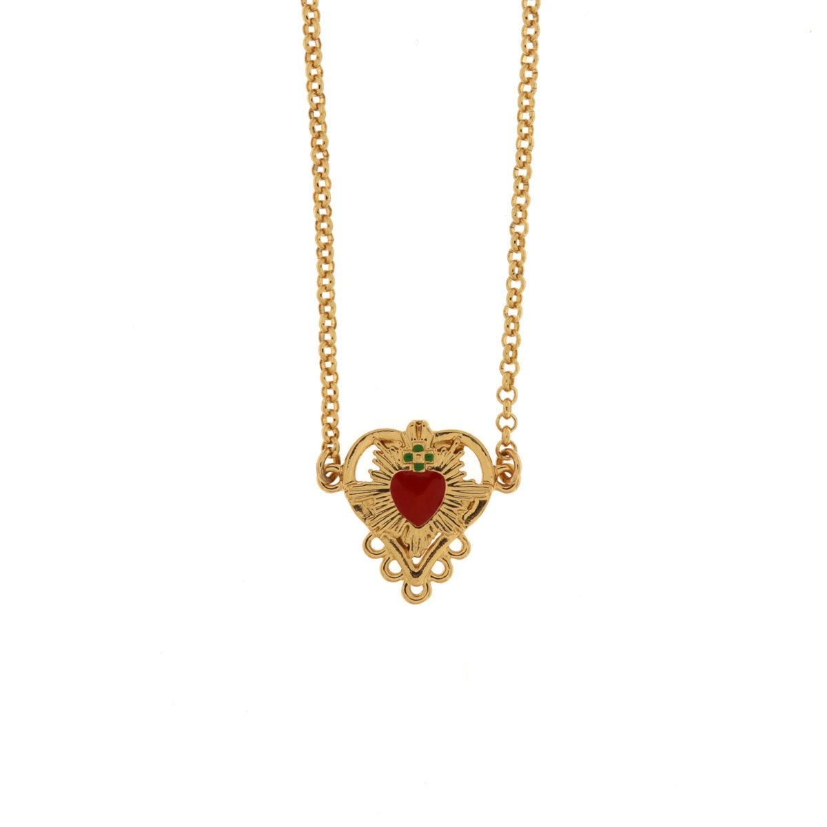 Collana in Metallo con cuore sacro