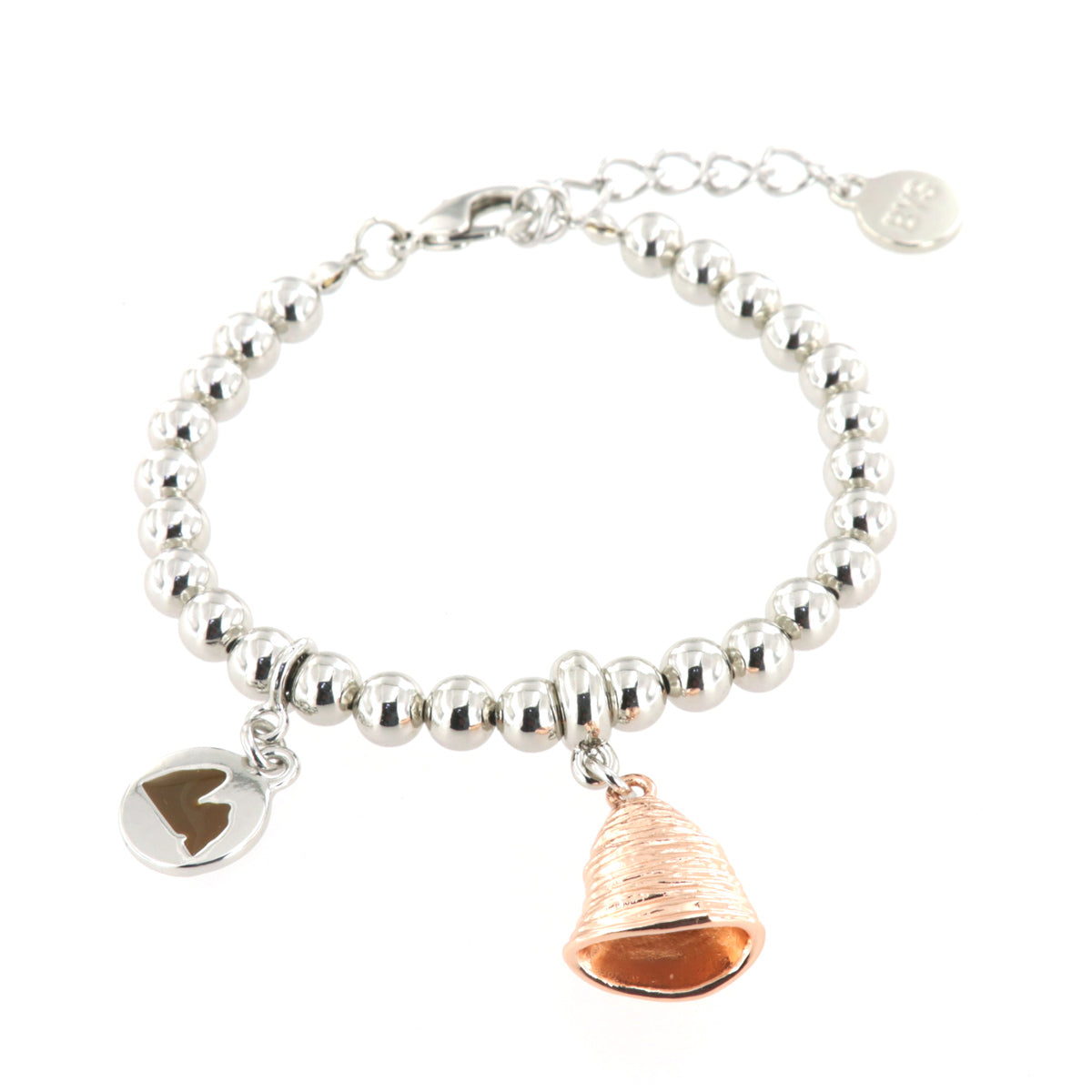 Bracciale in Metallo con pendente a forma di sfogliatella napoletana