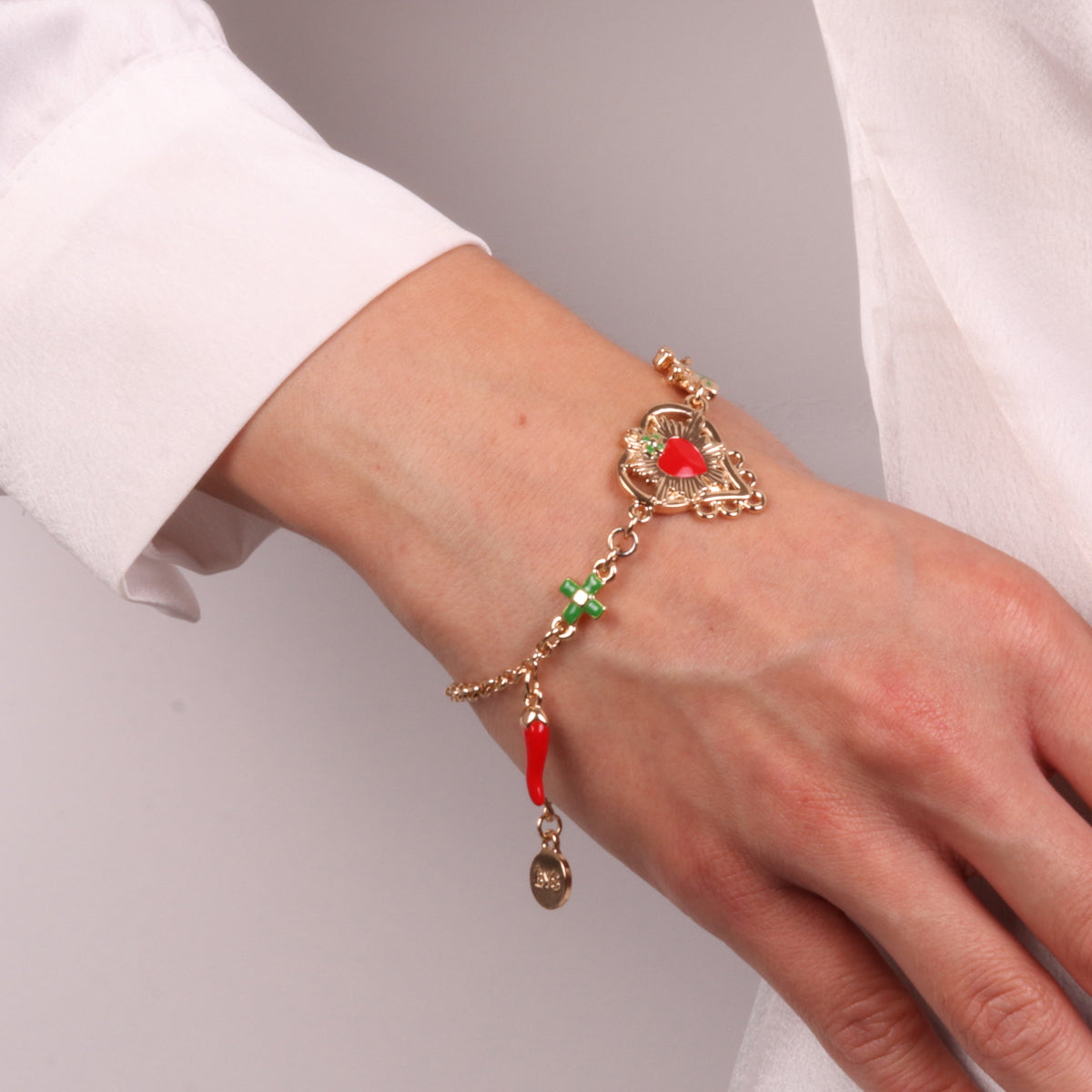 Bracciale in Metallo con cuore sacro