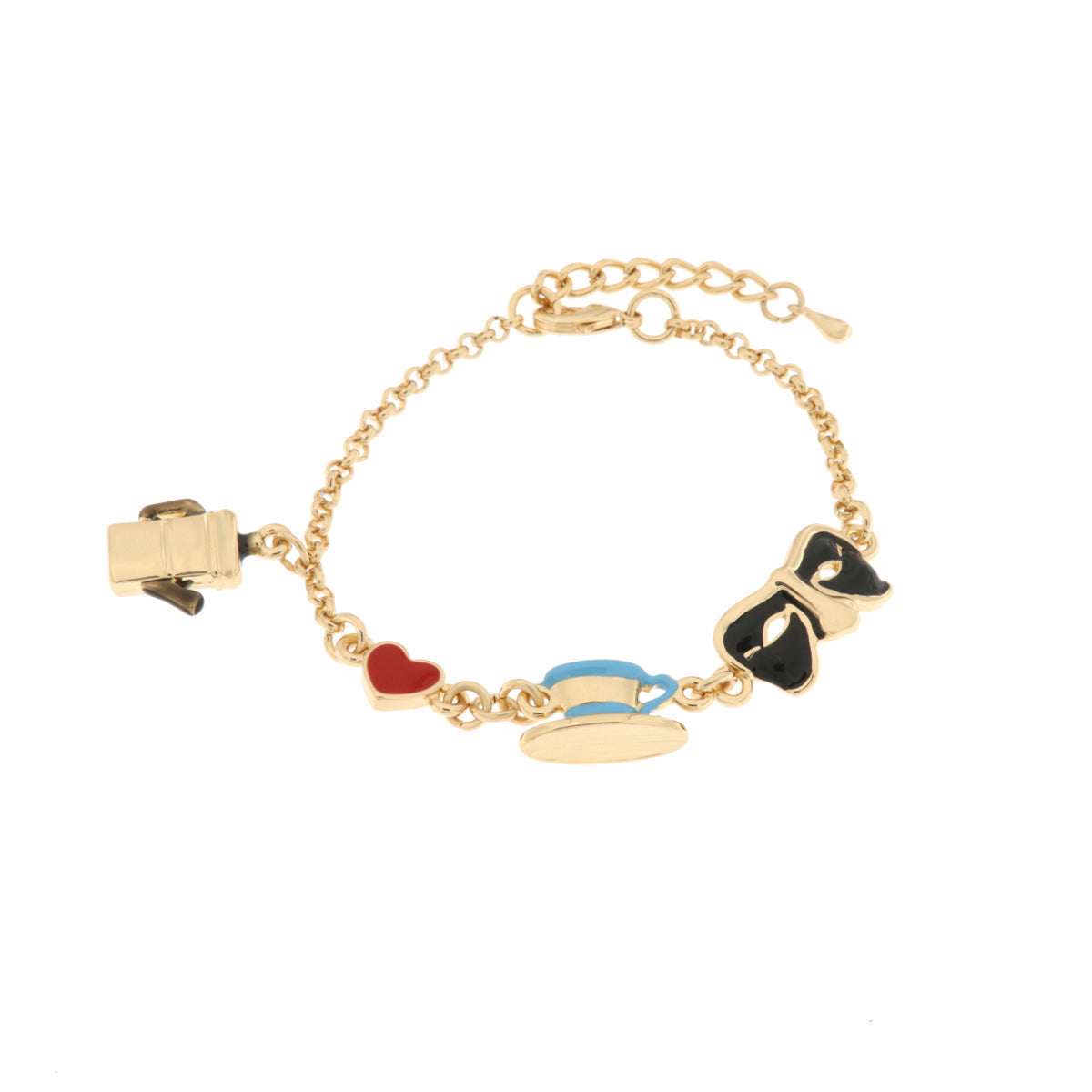 Bracciale in Metallo con caffe, tazzina e maschera