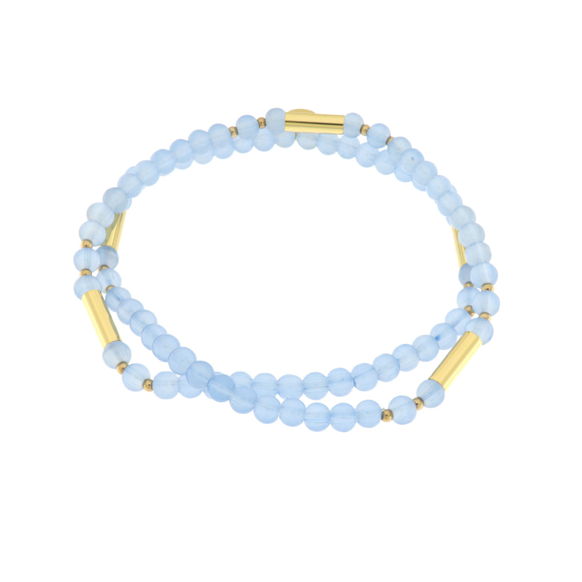 Bracciale in Metallo con pietre azzurre