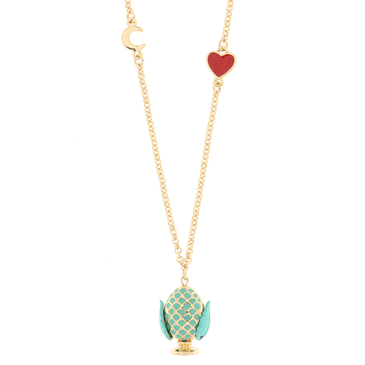 Metal necklace with Turquoise Pugliese pumo