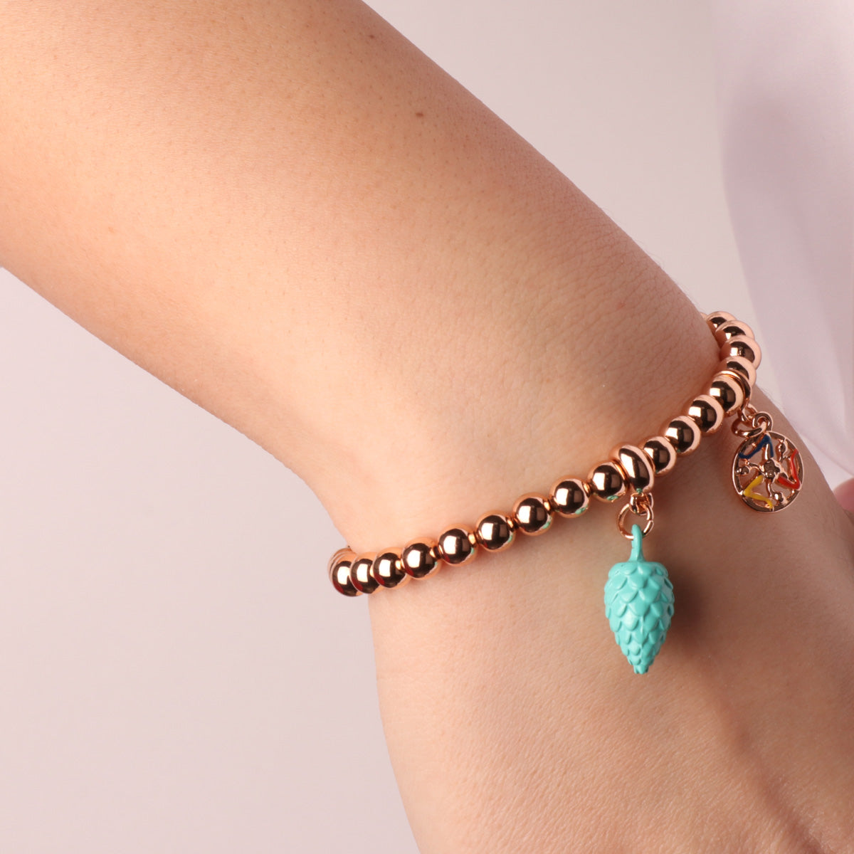 Metal bracelet with Pigna Siciliana Torchese and Trinacria