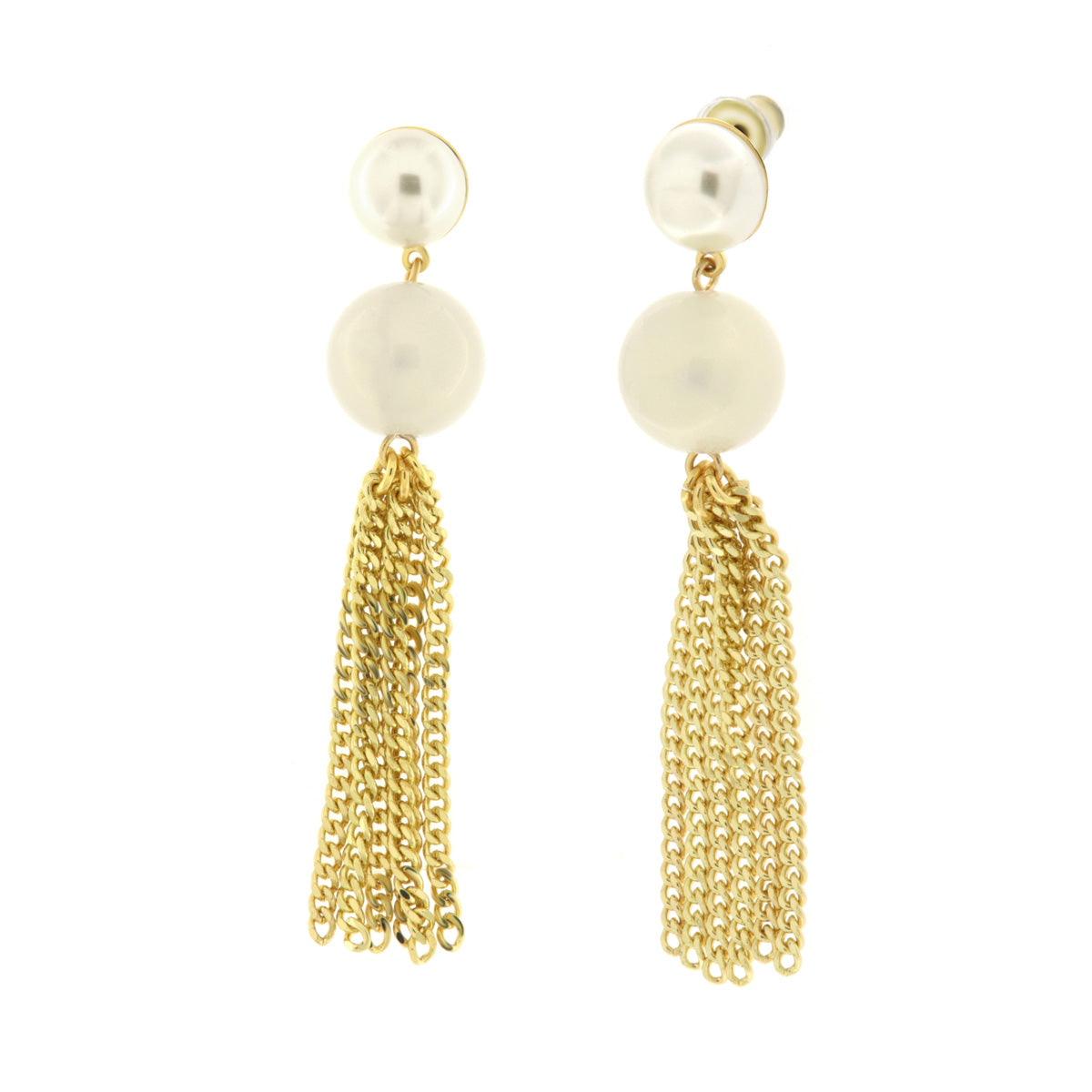 Orecchini in Metallo con perle e strass