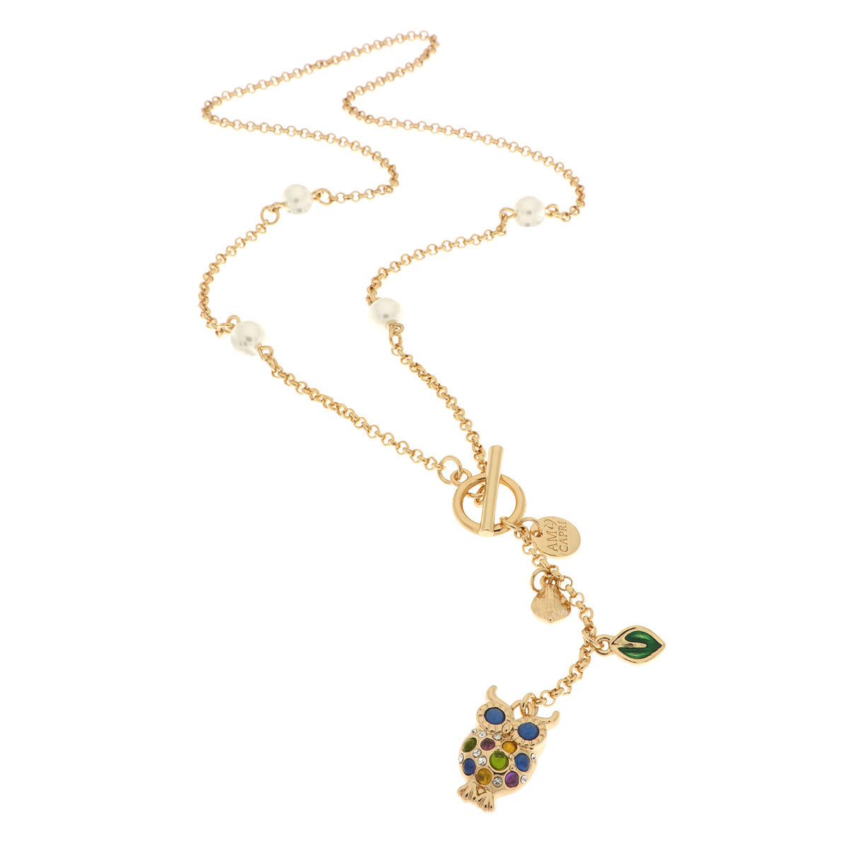 Collana in Metallo pendente con gufo portafortuna