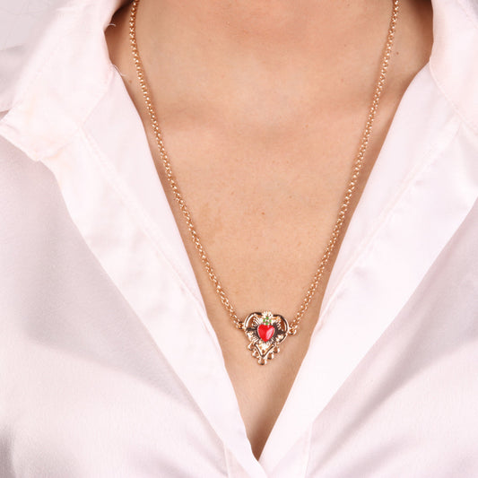 Collana in Metallo con cuore sacro