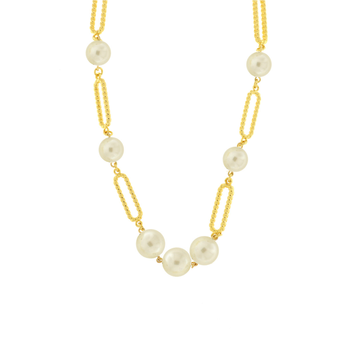 Collana in Metallo girocollo perle e catene