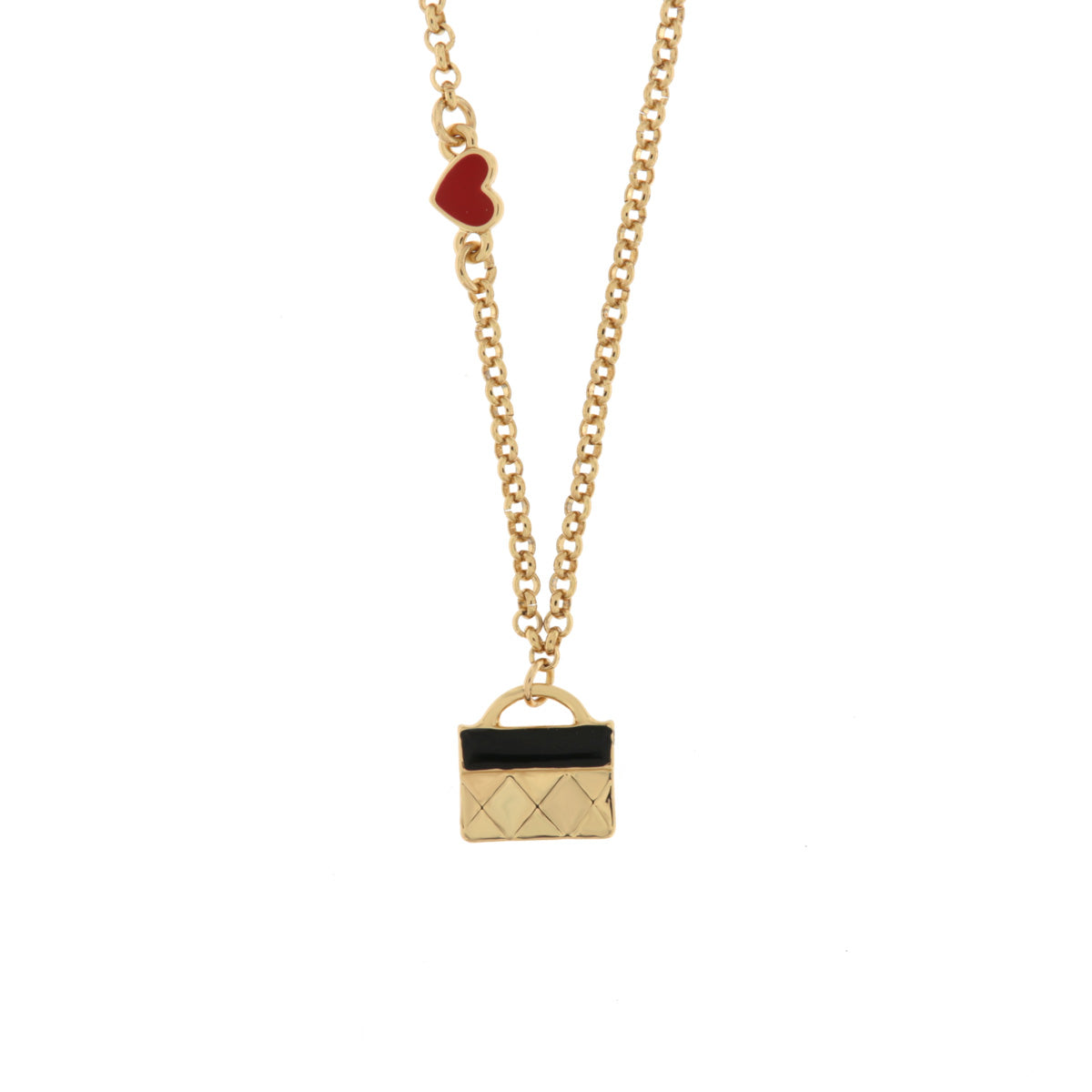 Collana in Metallo con borsa nera