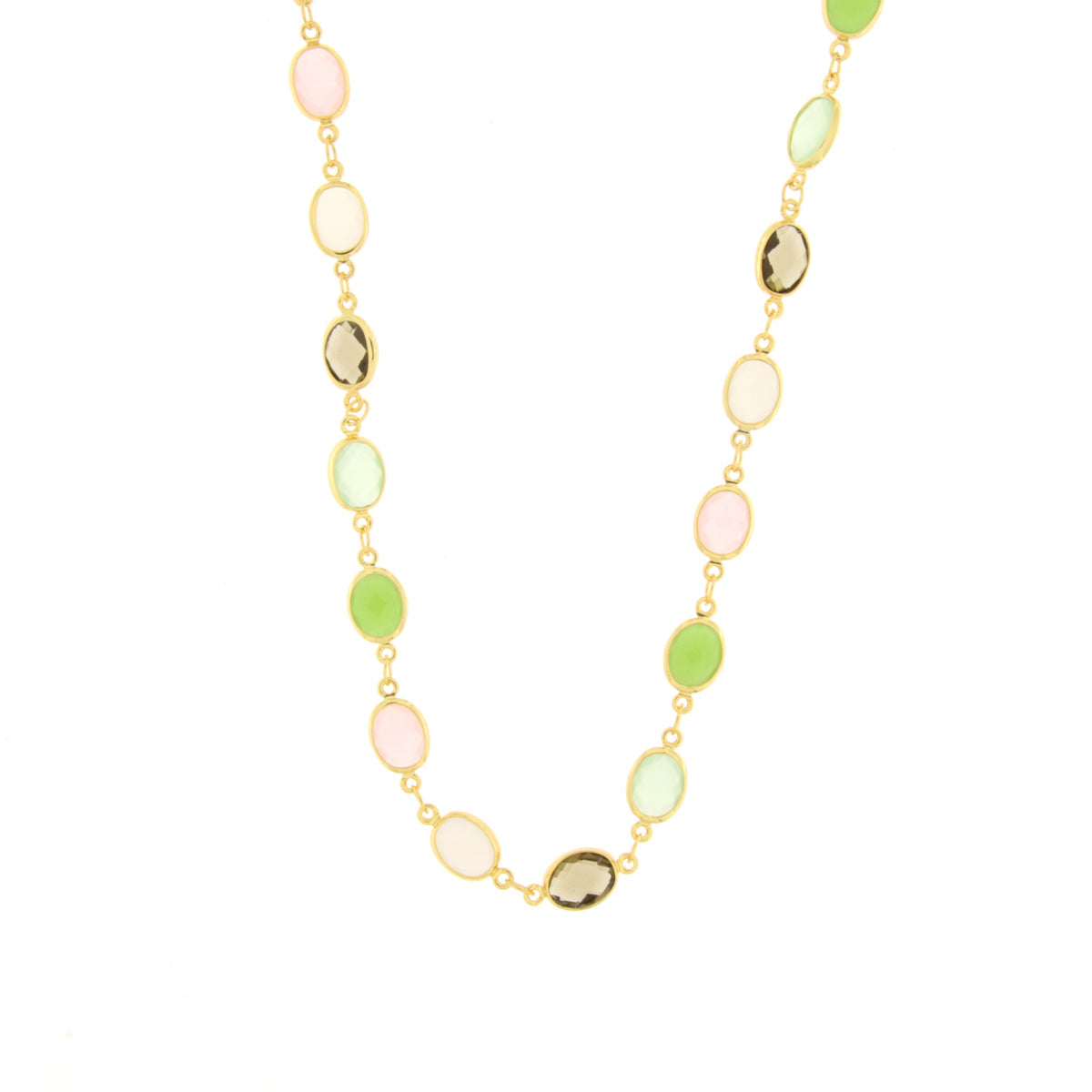 Collana in Metallo con cristalli colorati