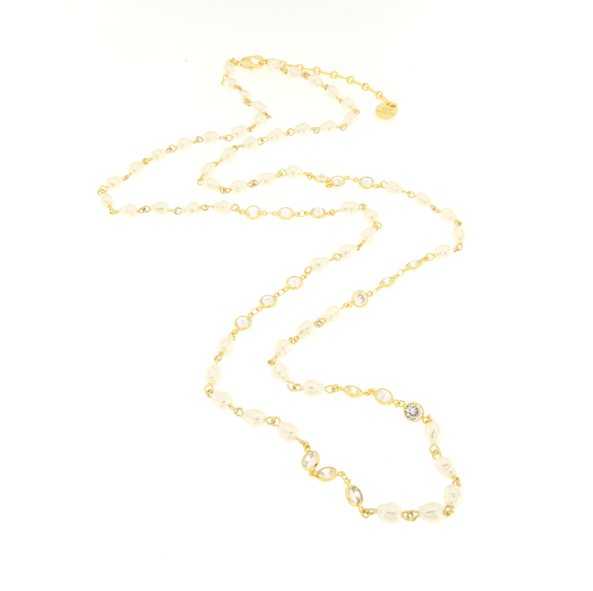 Collana in Metallo con perline e cristalli