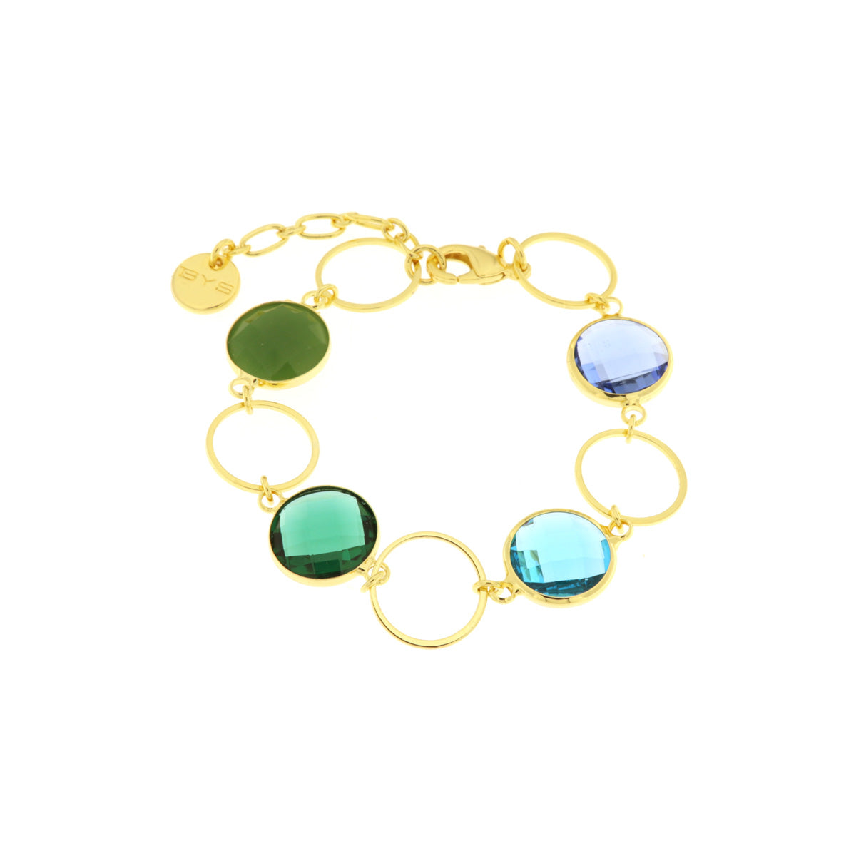 Bracciale in Metallo con cristalli ispirati al vetro di Murano