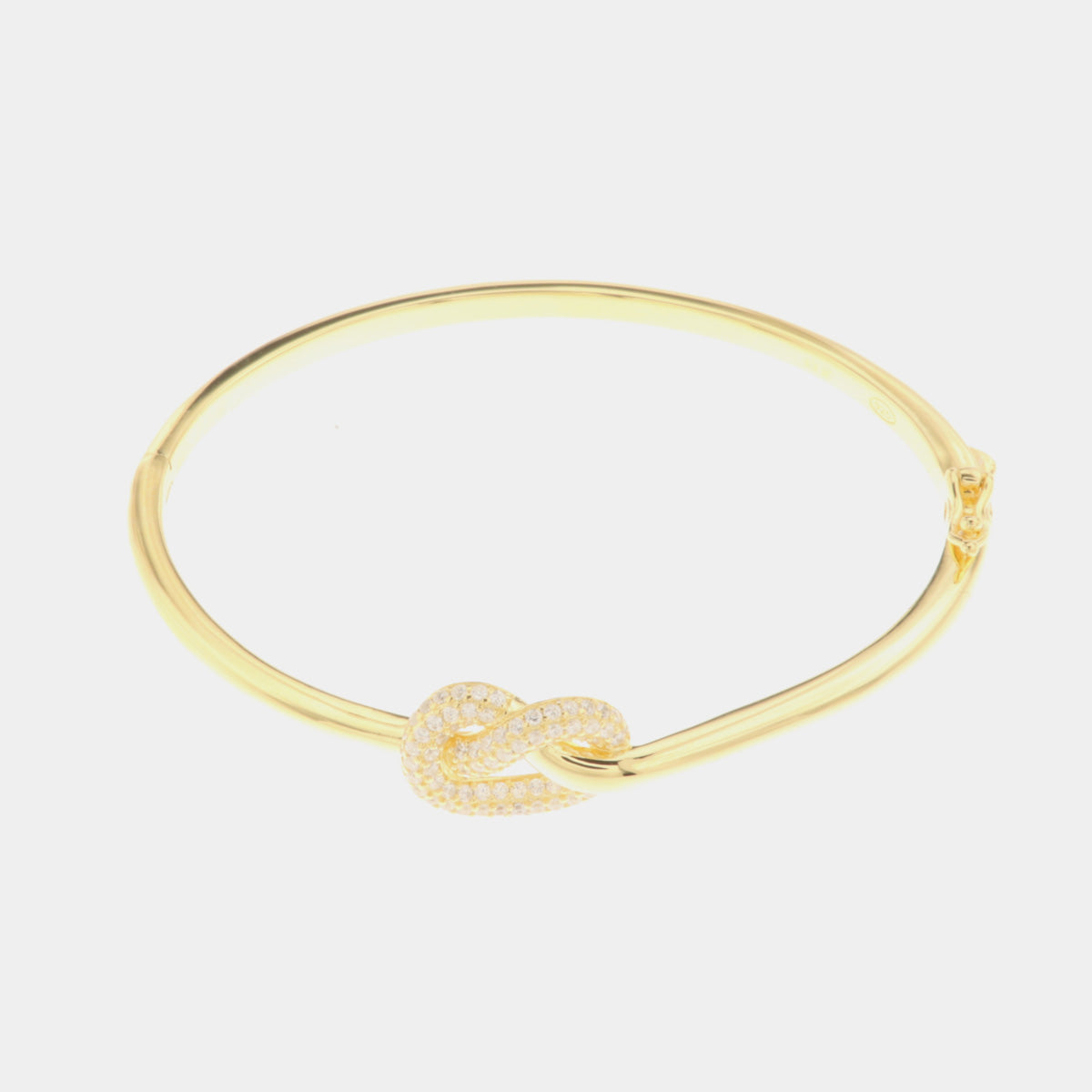 Bracciale in Argento 925 con nodo centrale impreziosito da zirconi bianchi