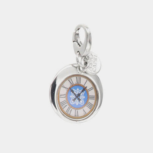 Ciondolo in Metallo a medaglione con simbolo orologio capri con smalti colorati