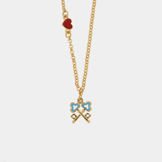 Collana in Metallo con chiavi intrecciate