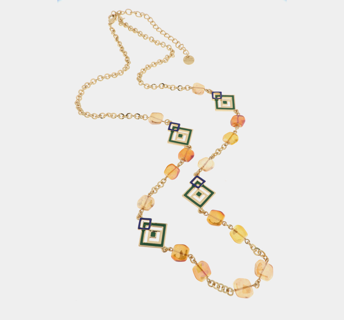 Collana in Metallo con cristalli ispirati al vetro di Murano