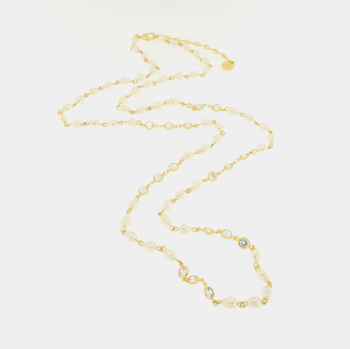 Collana in Metallo con perline e cristalli