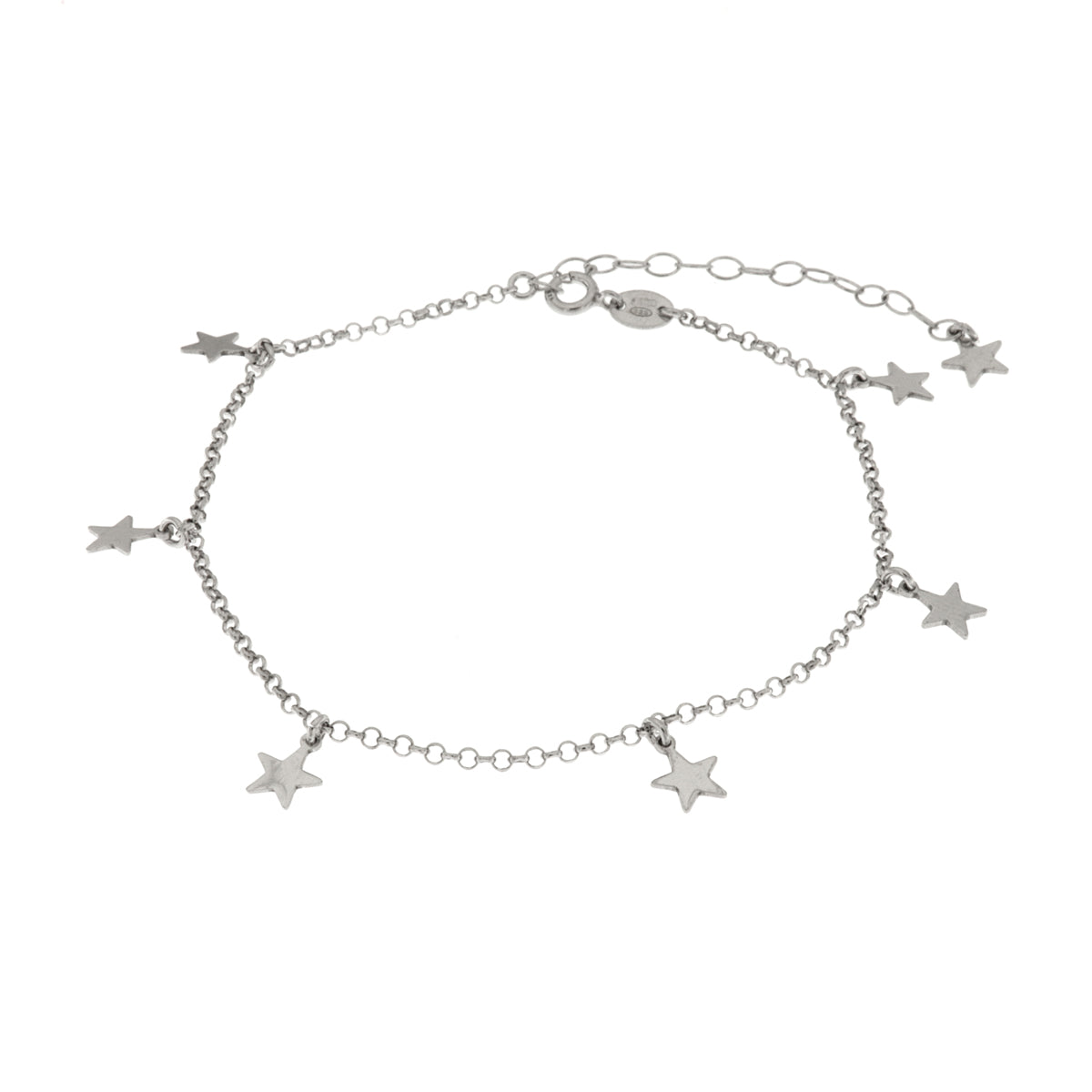 Anklet in arg 925 with stars