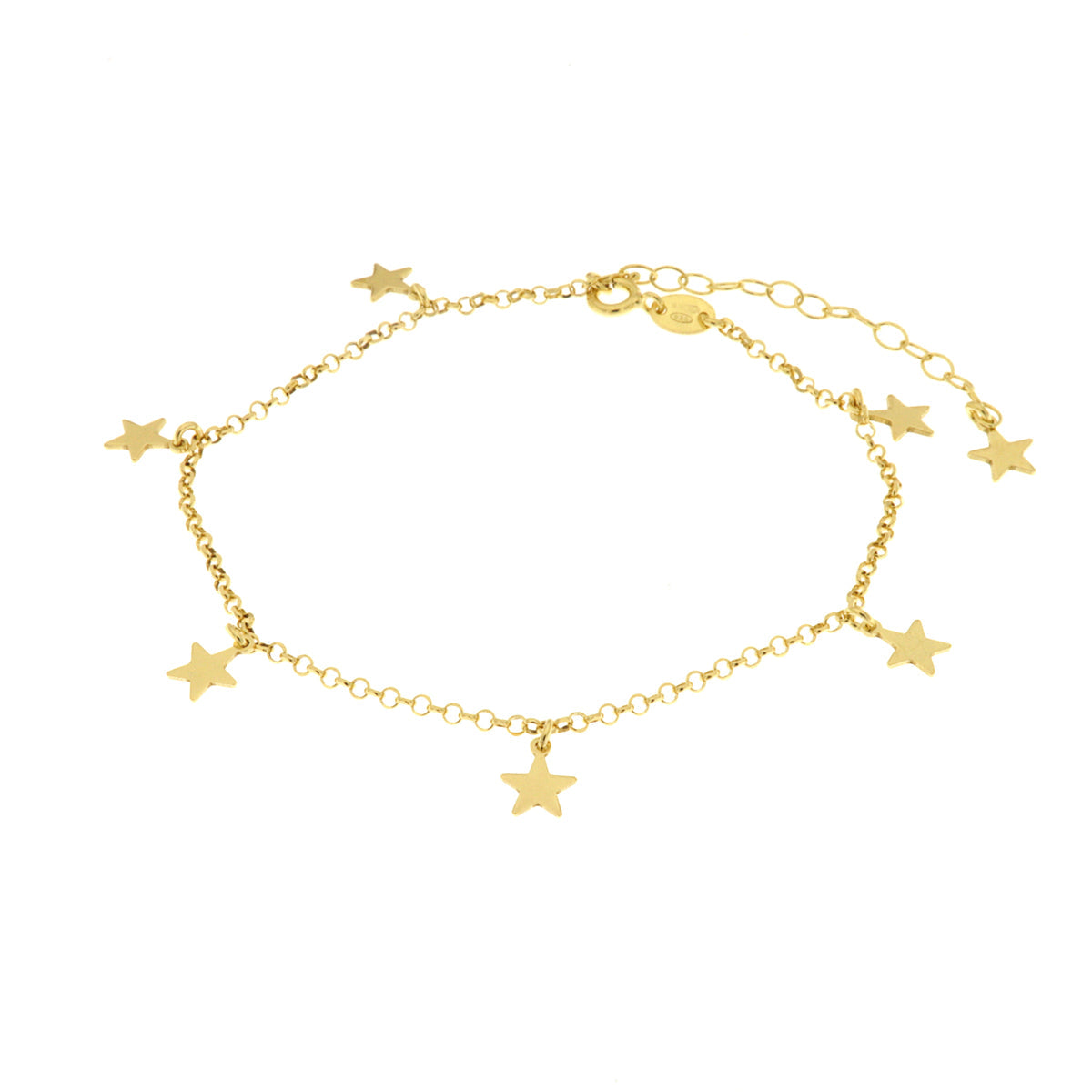Anklet in arg 925 with stars