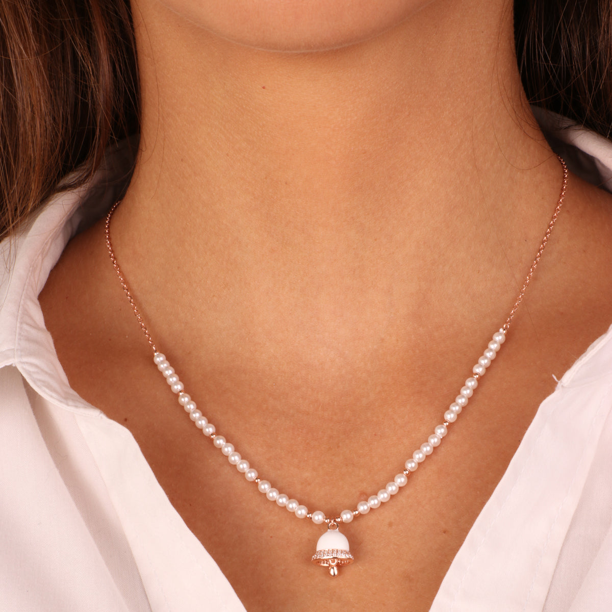 925 silver necklace white charming bouncing white changing of white zirconi and beads