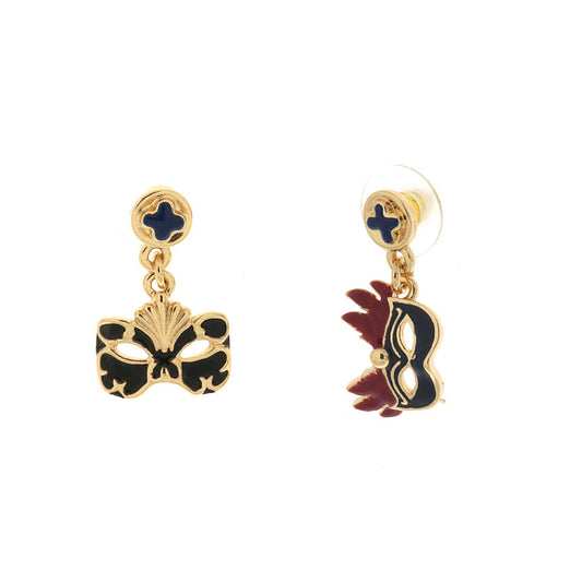 Metal earrings with Venetian masks