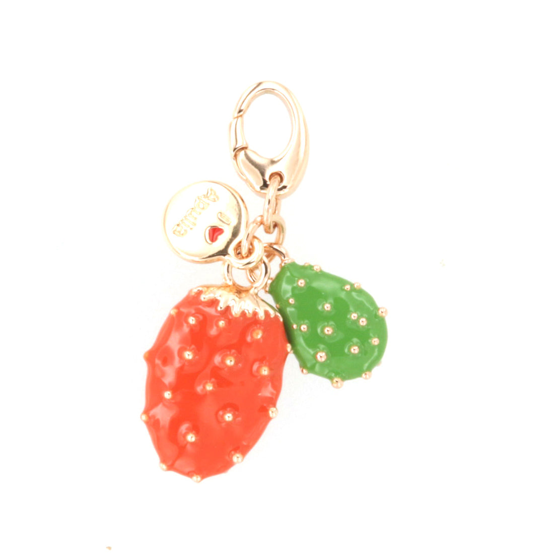 Metal pendant Fico d'Ondia with colored glazes