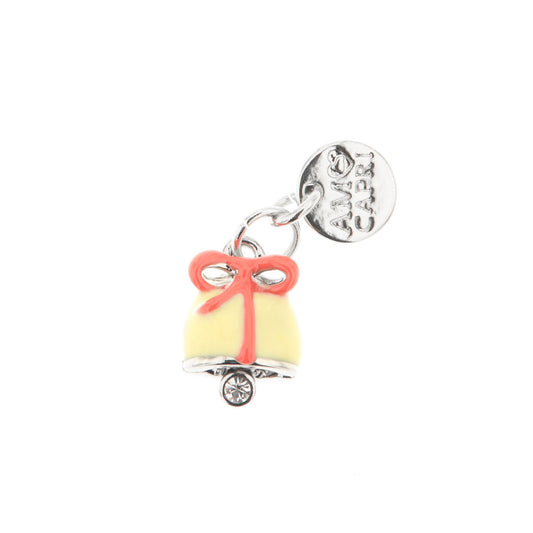 Premaman yellow metal pendant for her with red bow
