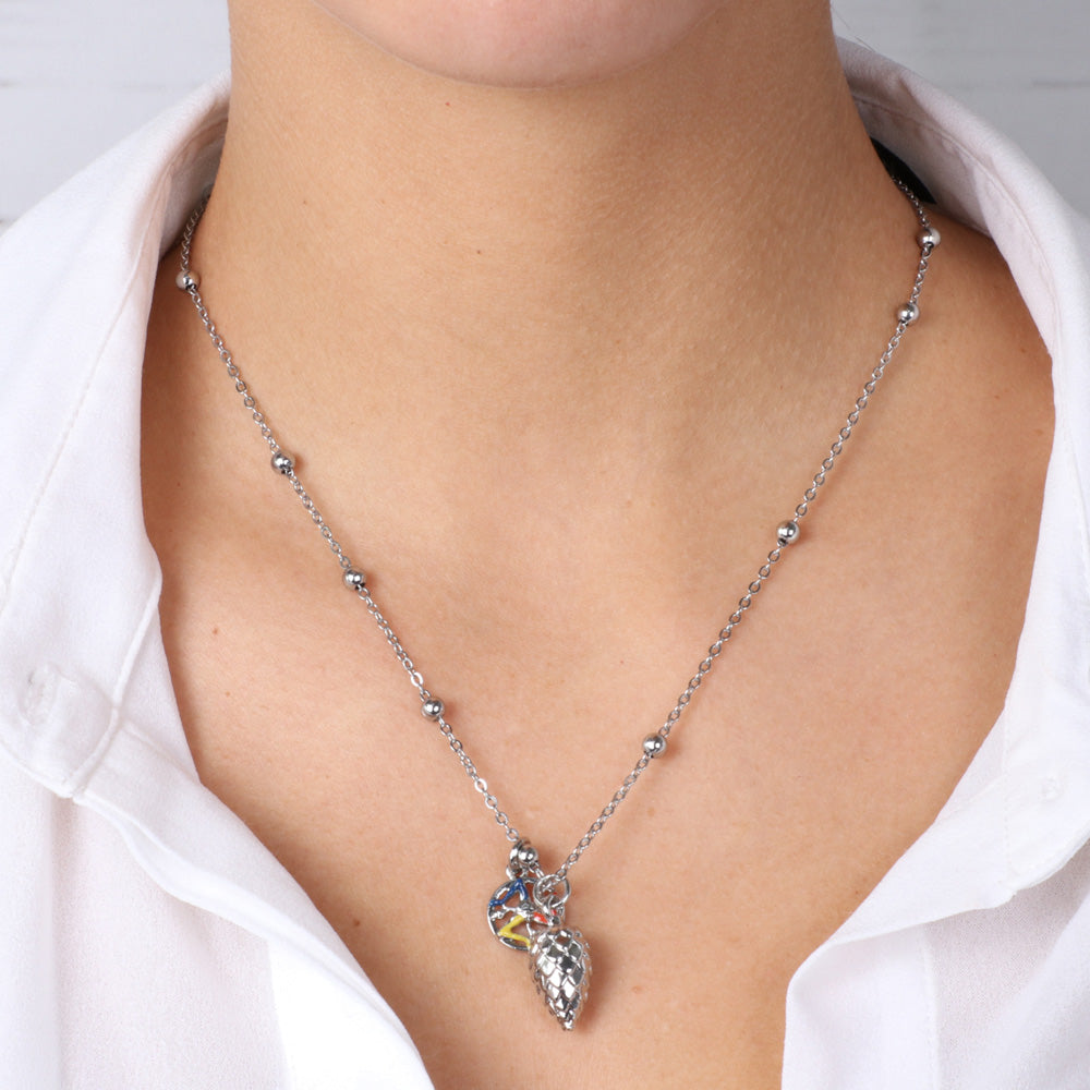 Metal necklace with Sicilian Pigna Truffle