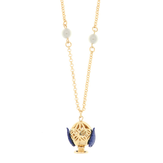 Metal necklace with Apulian pumo
