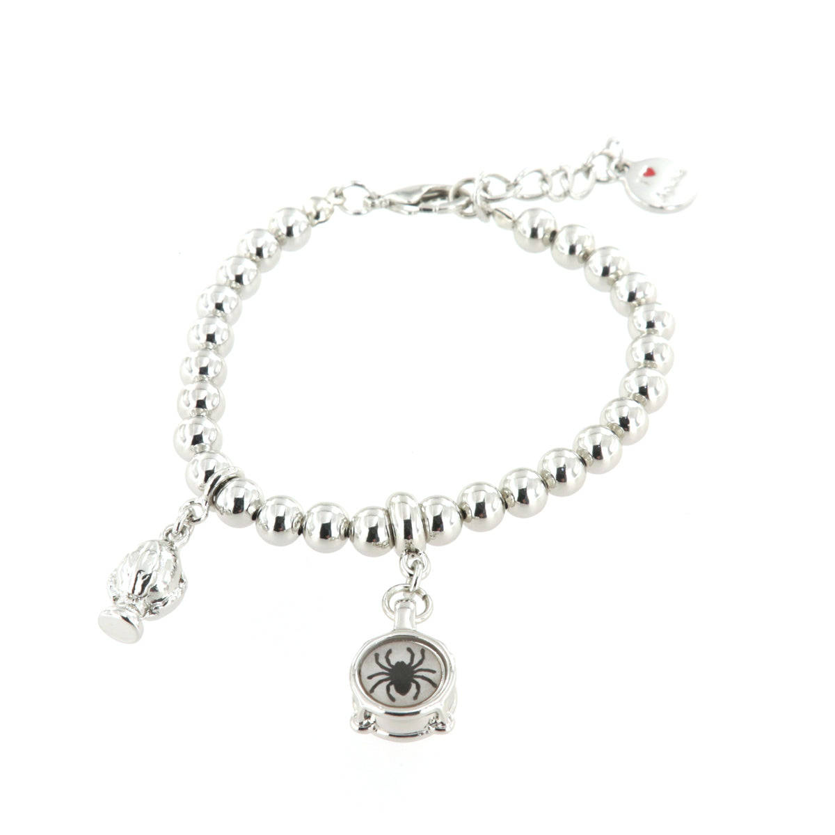 Metal bracelet with drum and mini pendant pumo